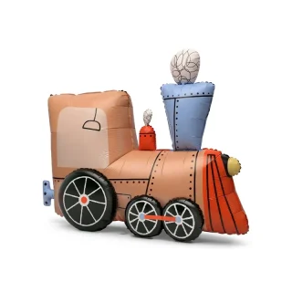 Standing Foil Balloon Train - 76x72cm - Brown - FB463