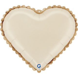 Grabo - 18" Lace Cream Heart Single Pack - G751800SCRWHG-P
