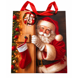 Tulip - Traditional Santa Christmas Large Gift Bag - 6pk - XTUV-12L